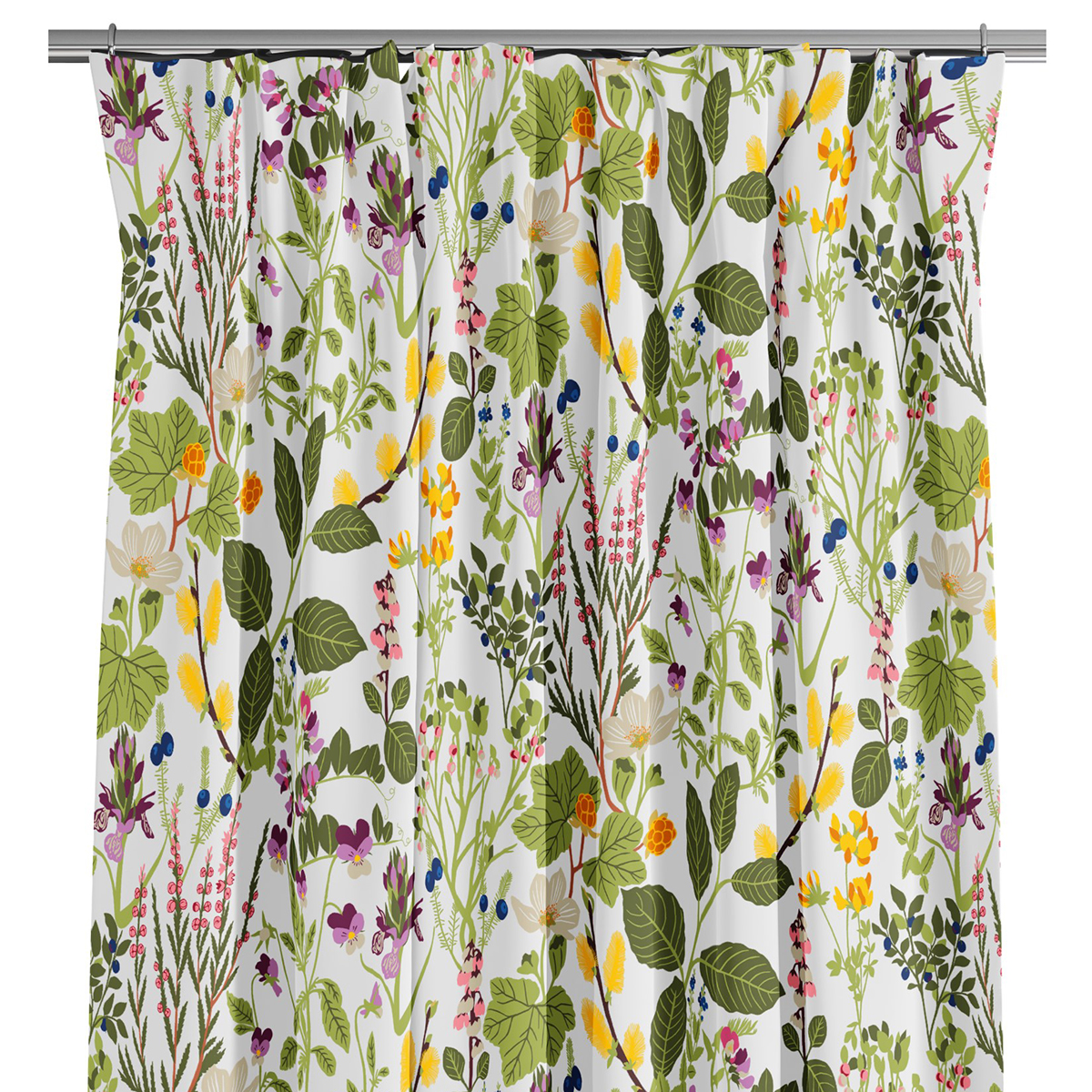 Ångermanland blommiga gardiner (250cm)