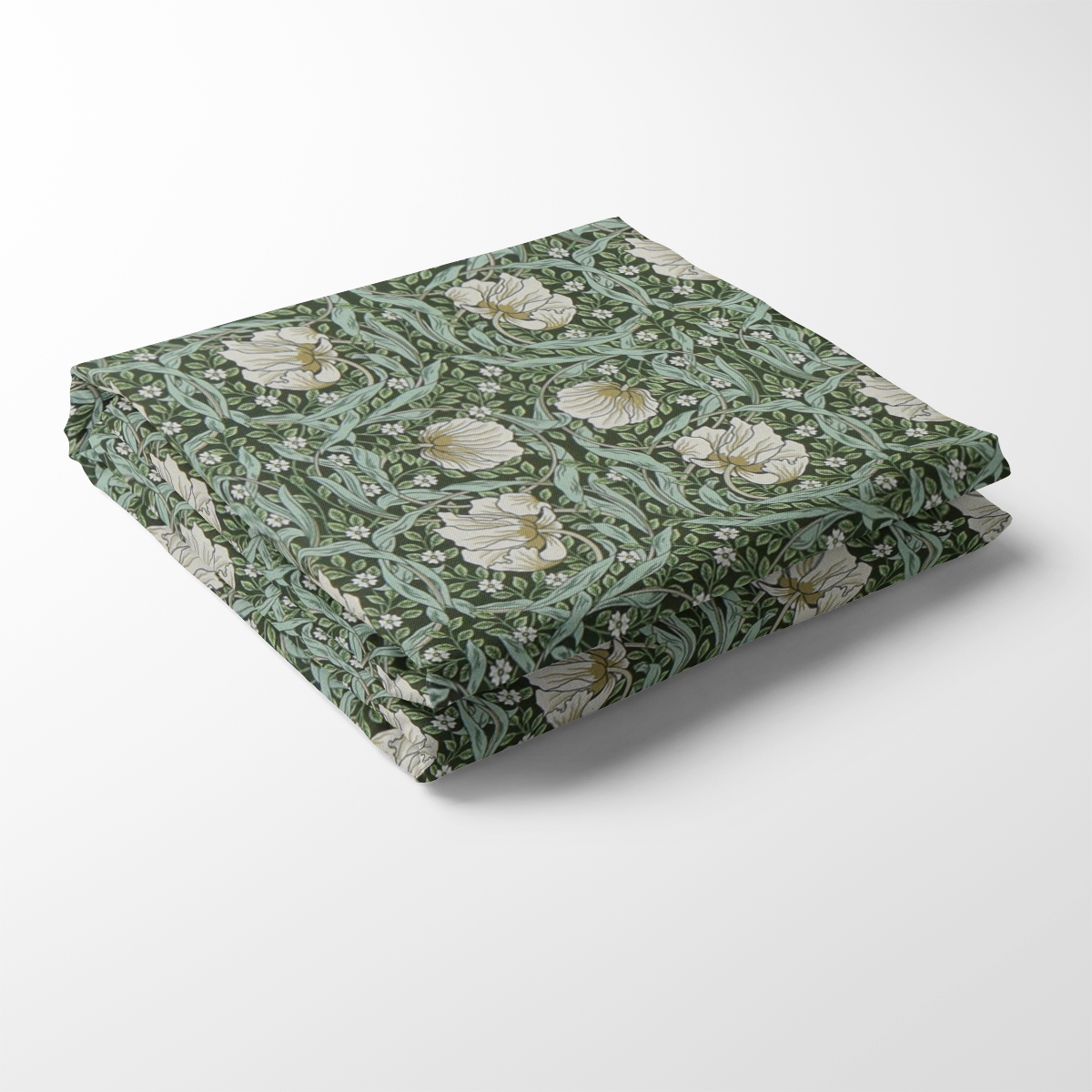 Grace grön bordsduk - Klassisk blommig Arts and Crafts design (130x350cm)