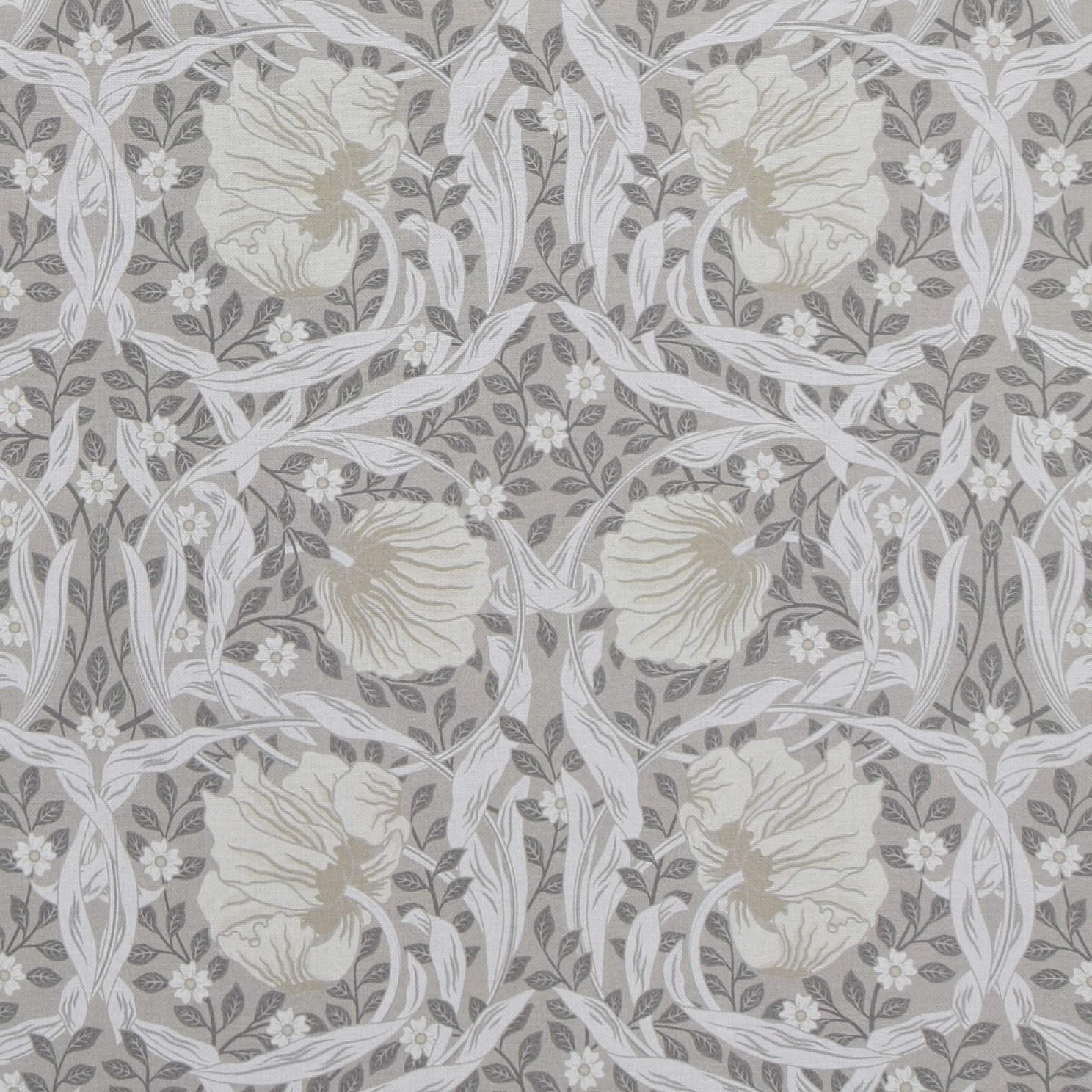 Grace beige tyg - Klassisk blommig Arts and Crafts design