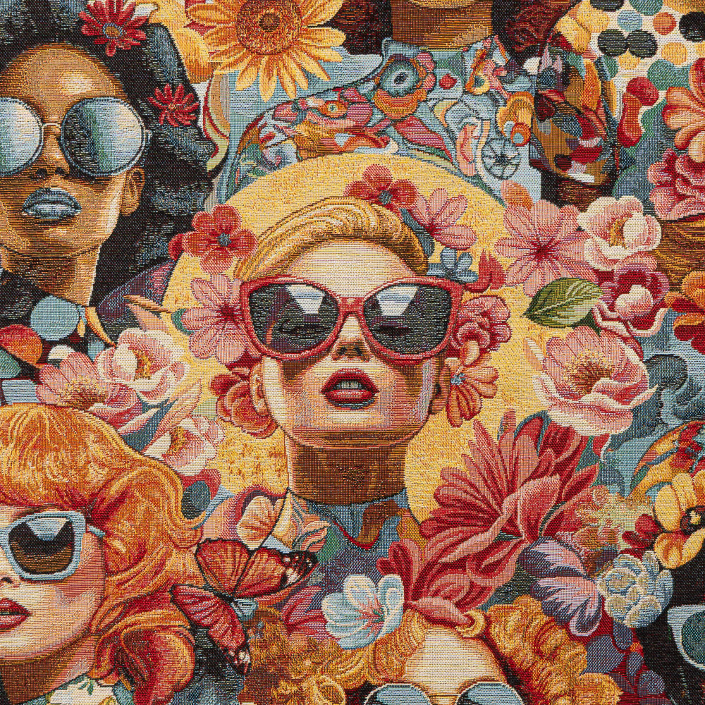 Girl Power – Gobelängtyg med effektfyllt popart-mönster