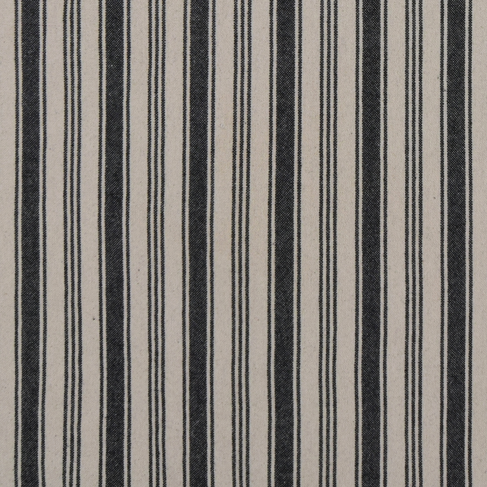 Eugene svart-beige randigt tyg