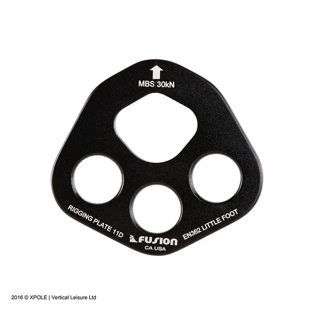 X-Pole Rigging Plate-Little-MBS 30kN-Black/Svart