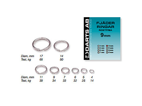 Darts Rostfria Fjäderringar (11 mm (9p))