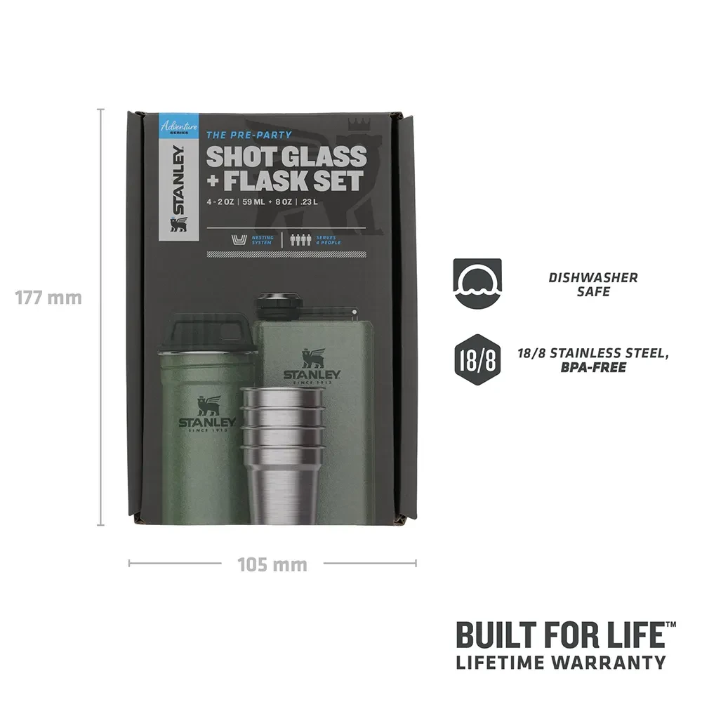 Stanley The Pre-Party Shotglass + Flask Set