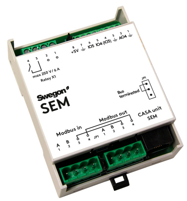 Swegon CASA Smart Modbus SEM anslutningmodul
