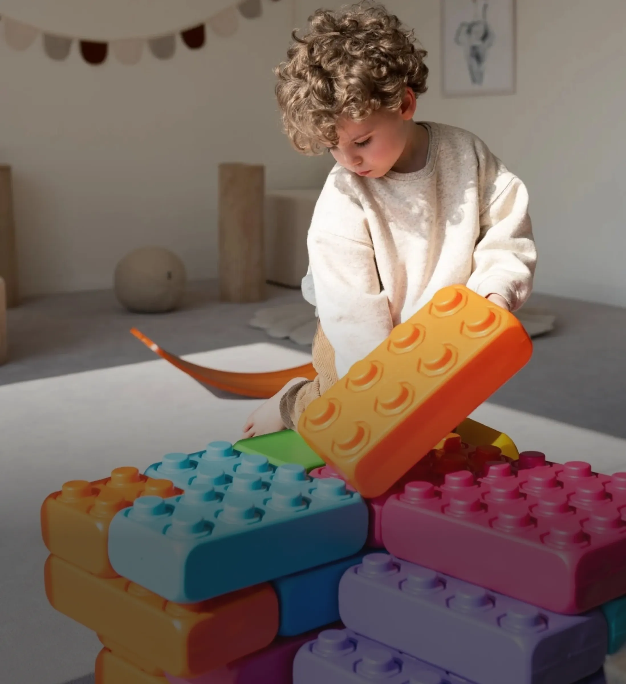 XXL byggklossar för barnlek och fantasi