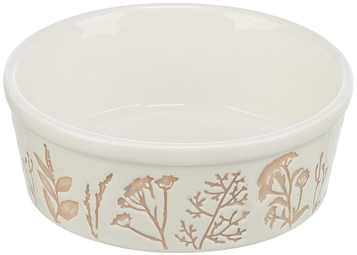 Trixie Hundmatskål i Keramik Blommönster (0.3 l/ø 12 cm)