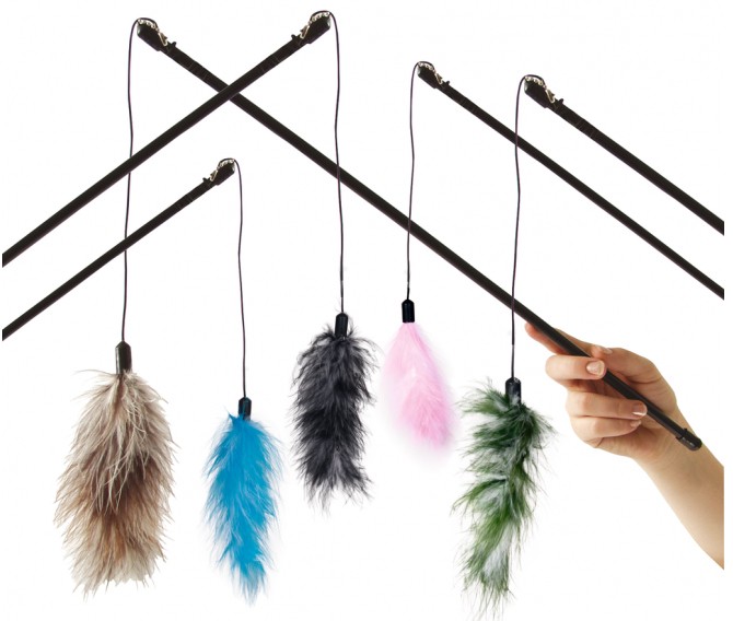 Vippa med boa kattleksak