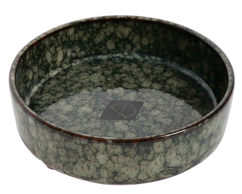 Kattmatskål Green Marble Jasper