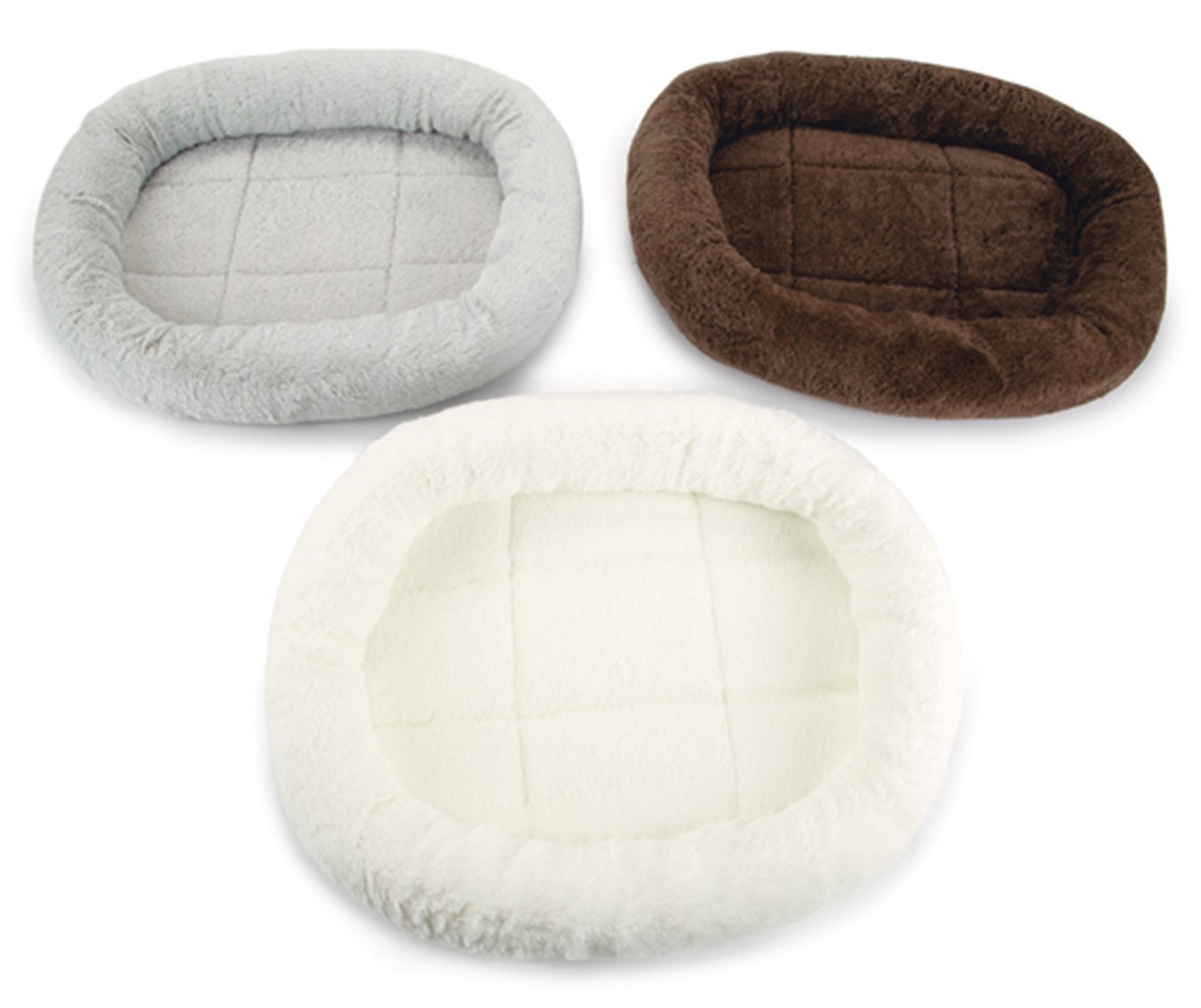 Rundbädd Relax plysch Grå