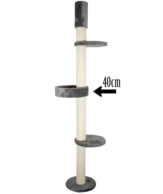 Kattens No.1 hylla med kant grå 40 cm