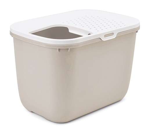 Kattlåda HOPIN Mocca - white