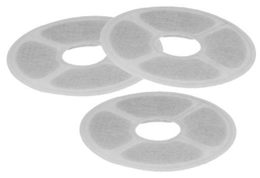 Filter vattenfontän, grå-turkos, 3-pack