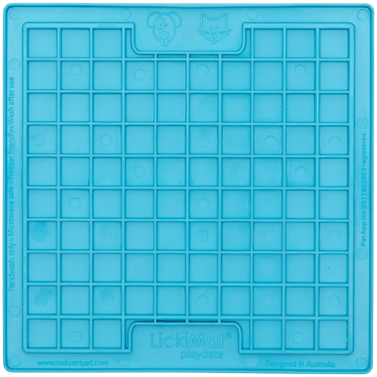 Lickimat Cat ljusblå 20 x 20 cm