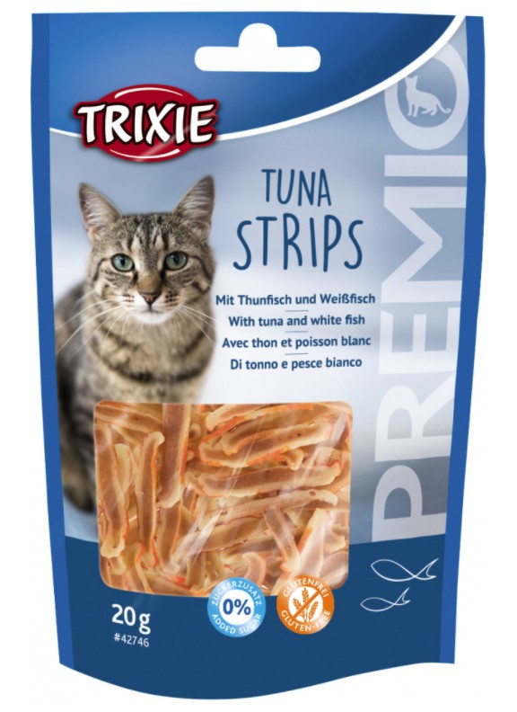 Kattgodis premio tuna strips