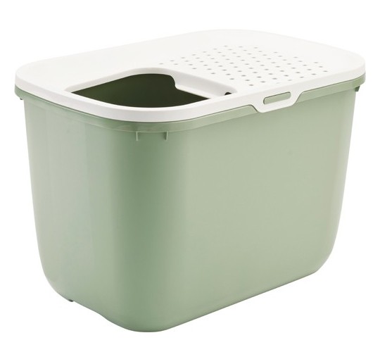 Kattlåda HOPIN Botanic Green - White