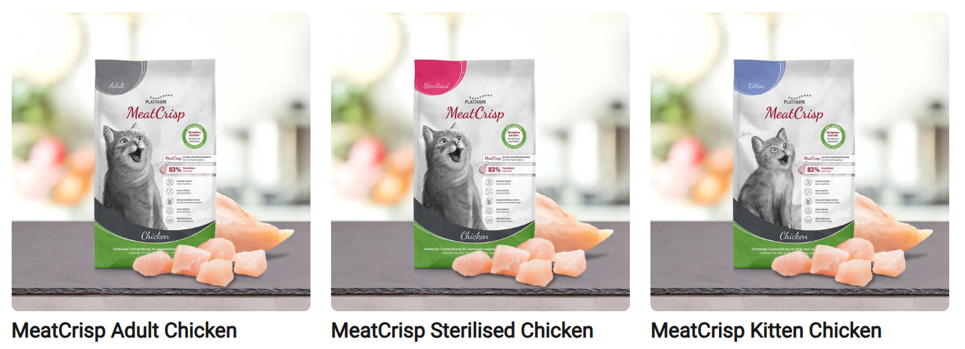 MeatCrisp – torrfoder med färskt kött för kräsna katter