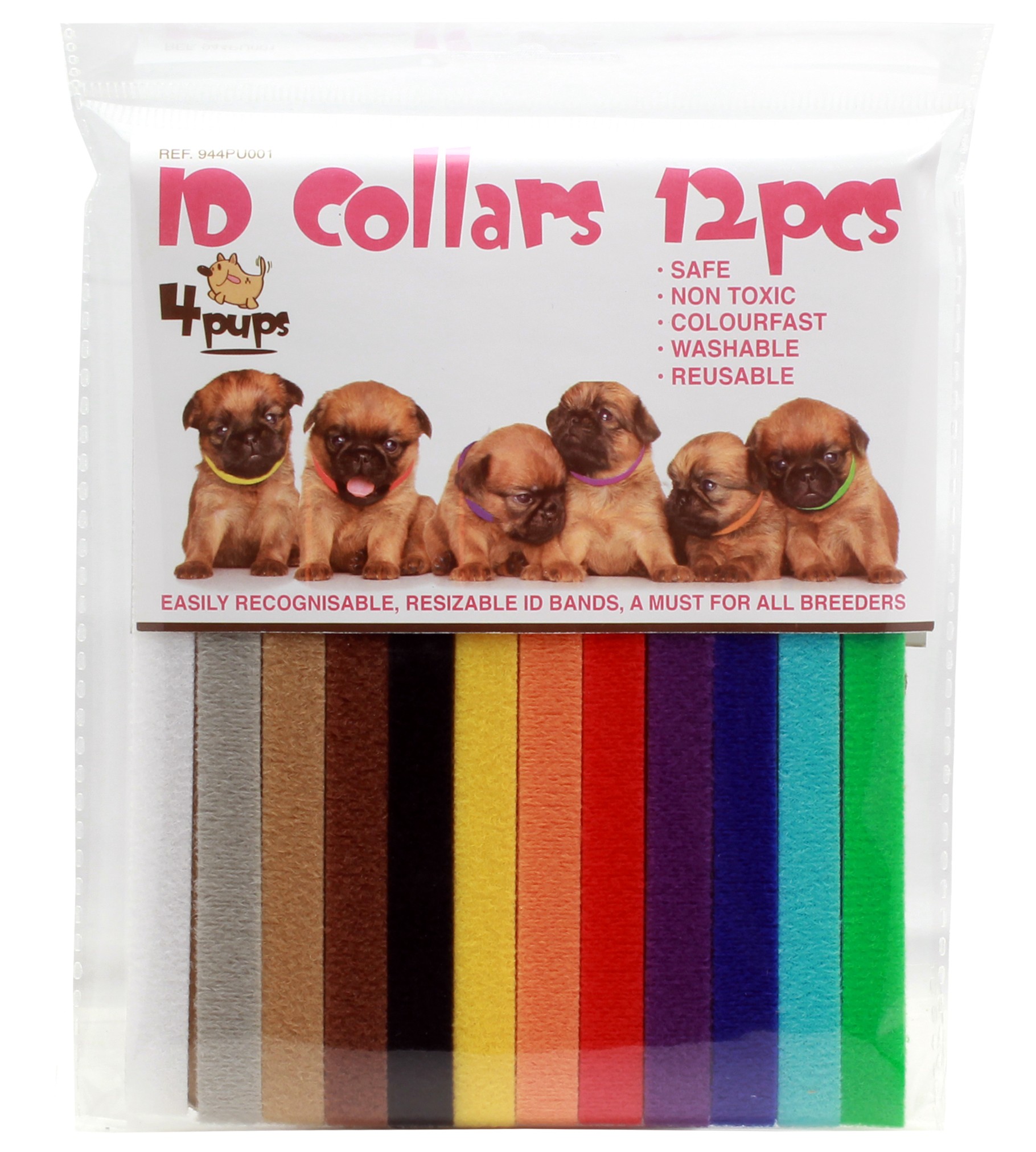 Kattunge- och valphalsband 12-pack