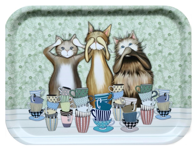 Bricka Fikakatt kattmotiv