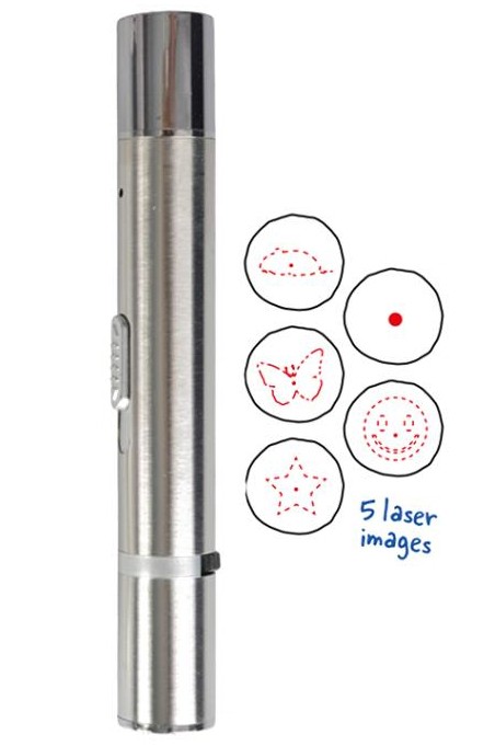 Laserpekare 7-i-1 med LED och UV
