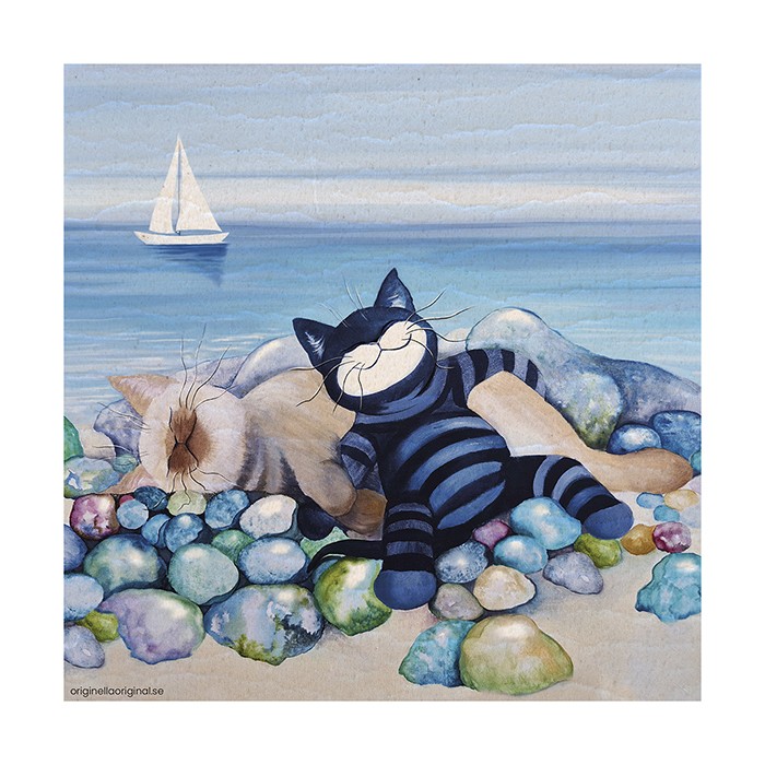 Disktrasa med kattmotiv Strandsatta