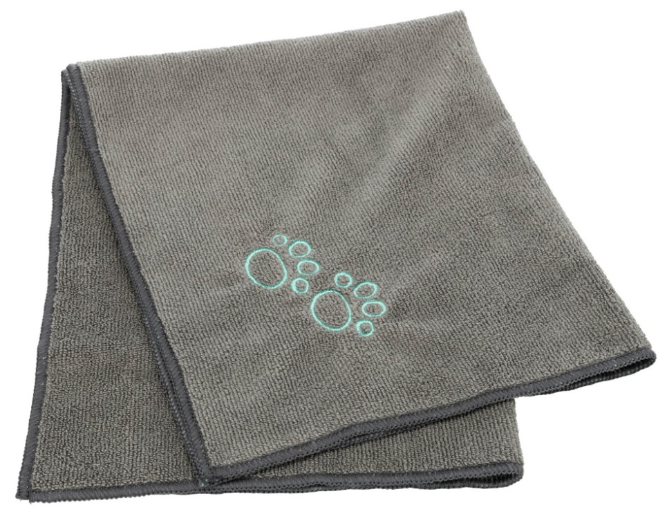 Handduk Trixie Microfiber Top-Fix 50x60 cm Grå