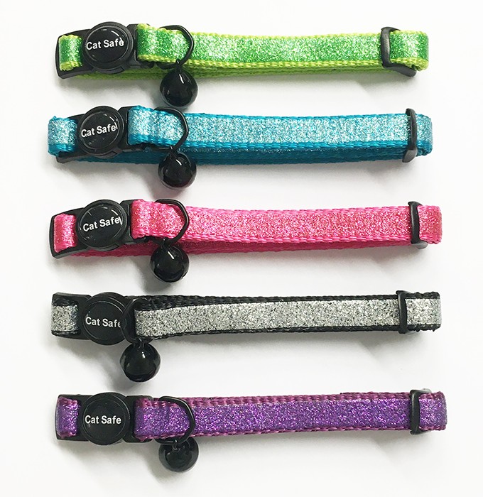 Katthalsband Glitter lila