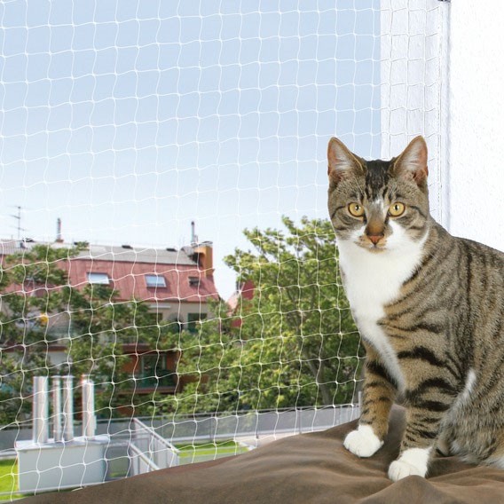 Säkerhetsnät Trixie Cat Protect Transparent 6x3 m