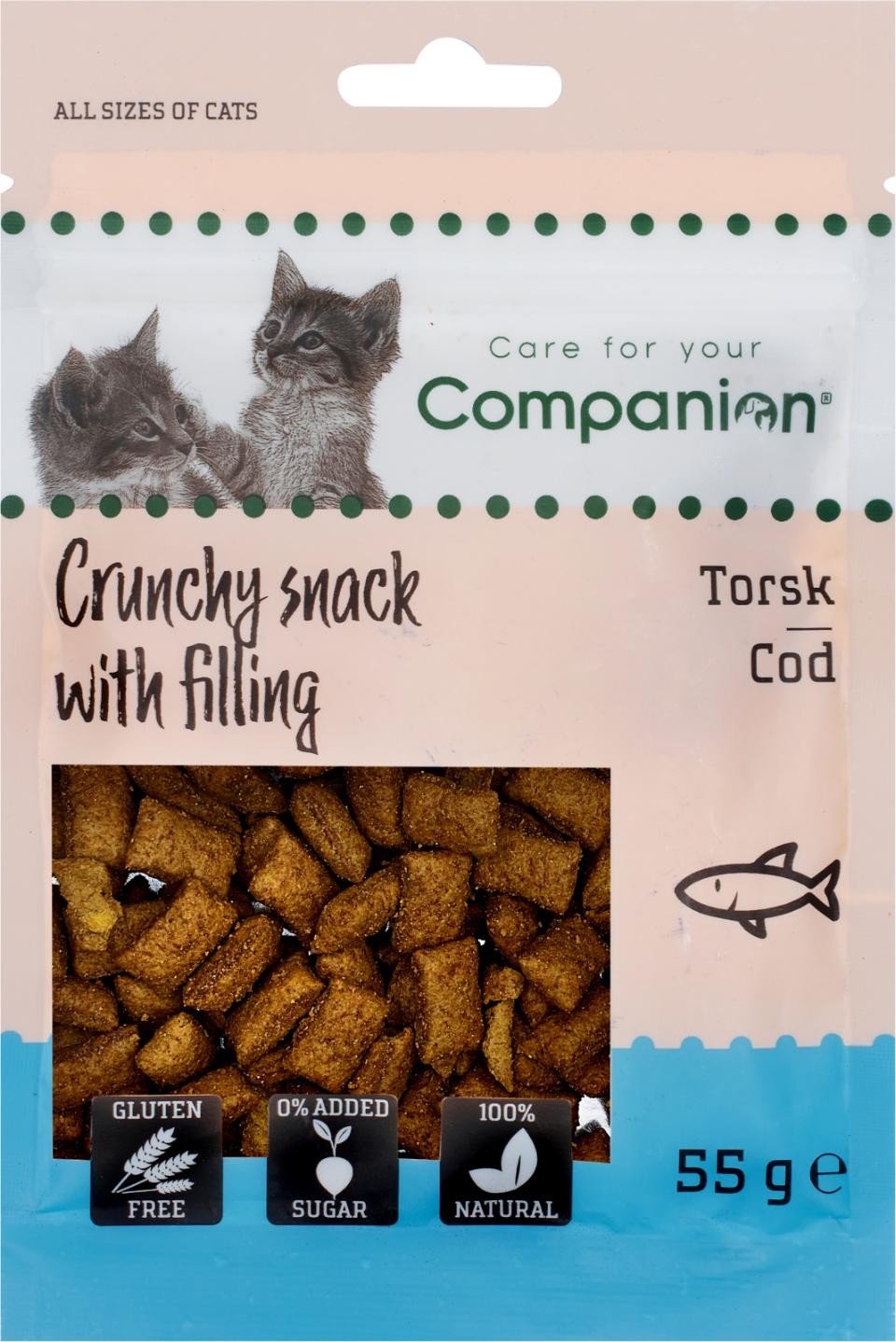 Kattgodis Crunchy med fyllning, cod