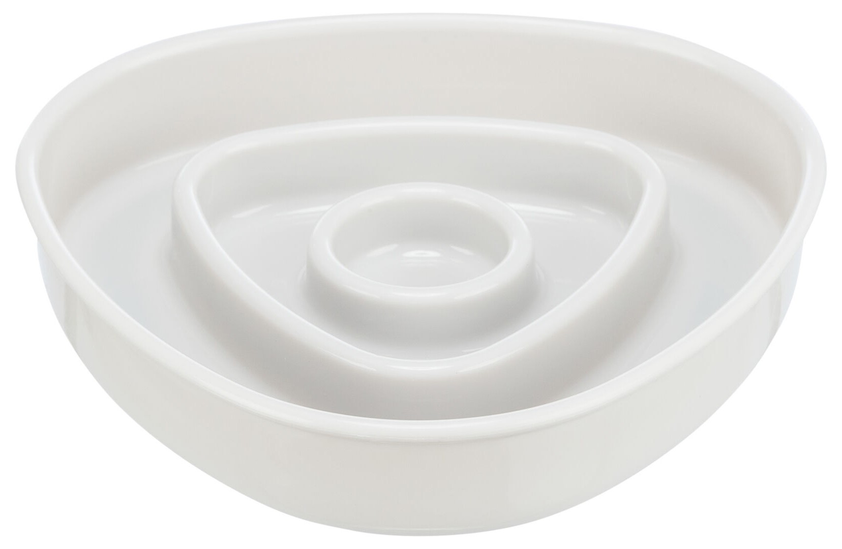 Slow feed kattmatskål vit