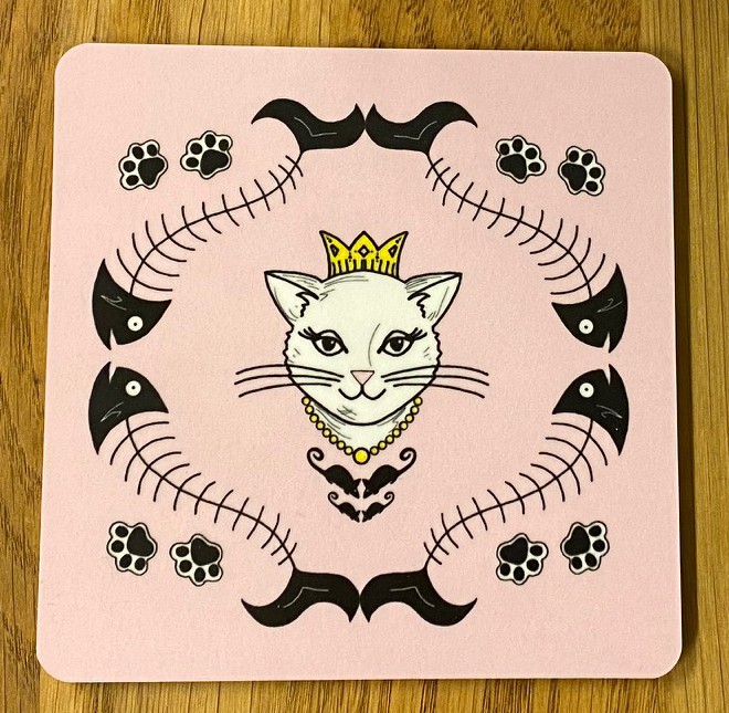 Glasunderlägg Queenie