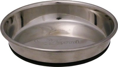 Kattmatskål rostfri låg kant antislip 250 ml