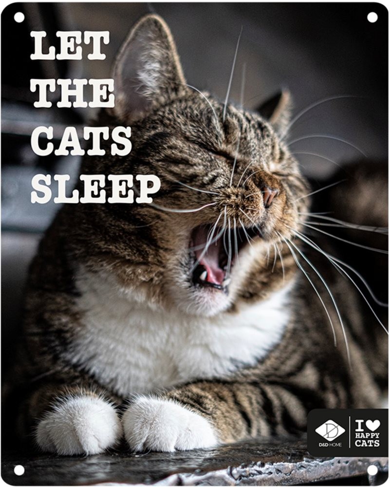 Kattskylt "Let the cats sleep"