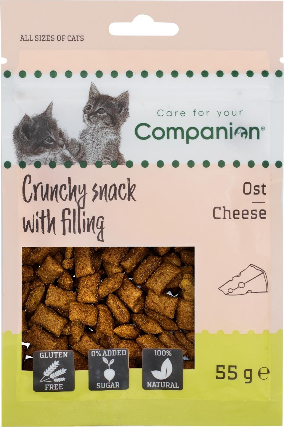 Kattgodis Crunchy med fyllning, cheese