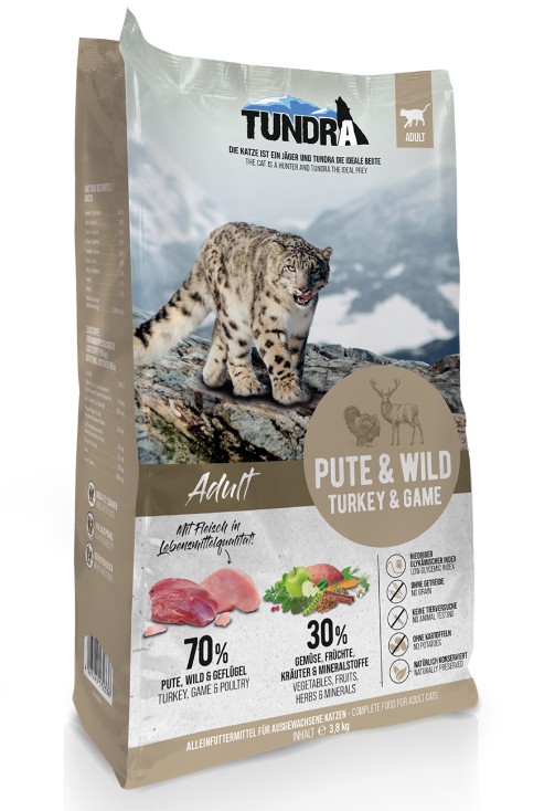 Tundra kattfoder kalkon & vilt 3,8 kg