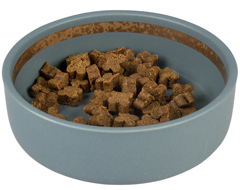 Kattmatskål stengods blå