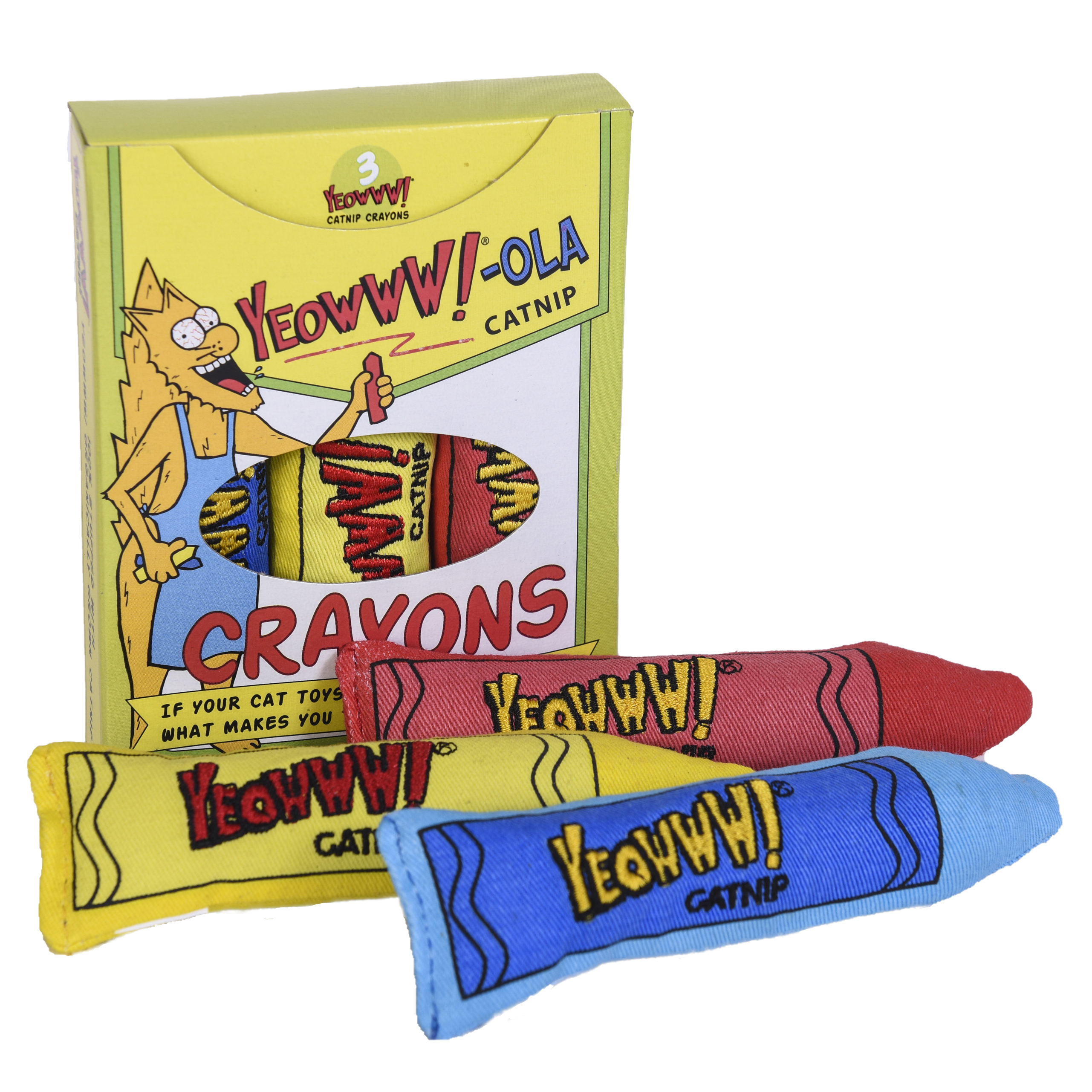 Yeowww Catnip Crayons 3-pack