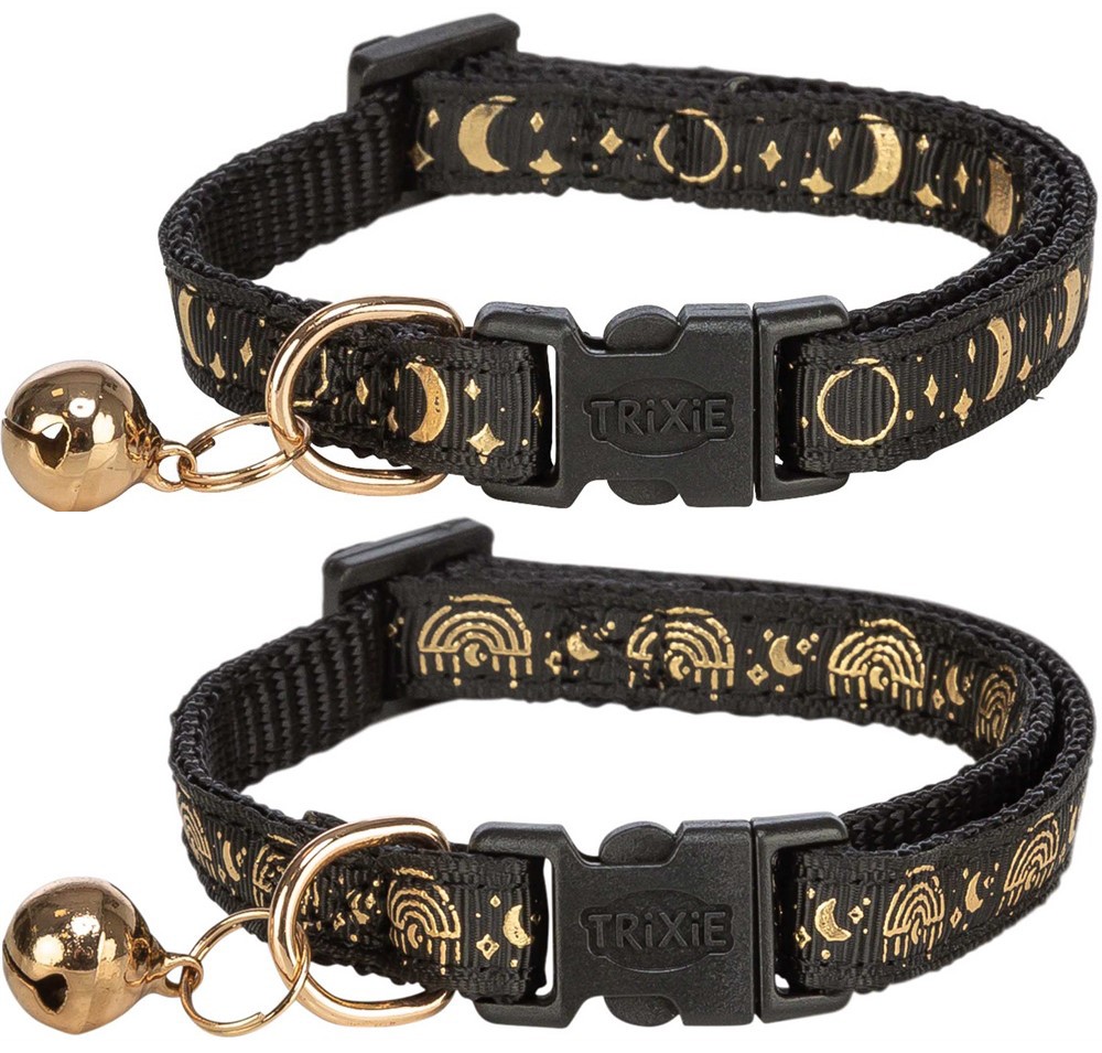 Katthalsband svart/guld