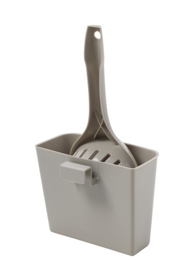 Katt spade med hållare grå