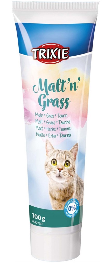 Anti-hairball malt'n'grass pasta