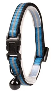 Katthalsband med reflex Blå