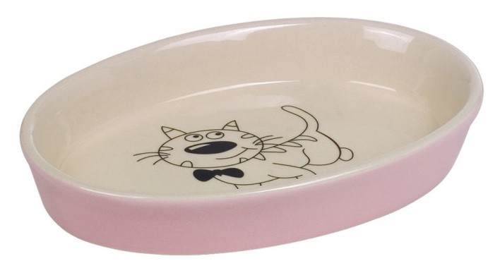 Keramikskål oval Rosa