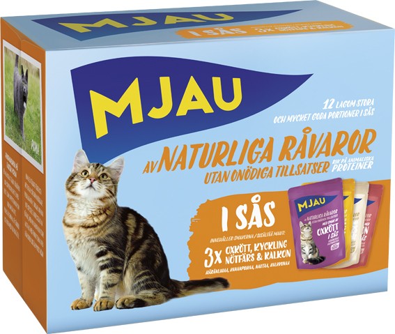 Mjau mix sås köttsmaker 12 x 85 gram