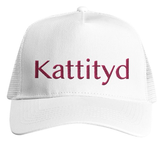 Supercat Truckerkeps Kattityd vit/rosa