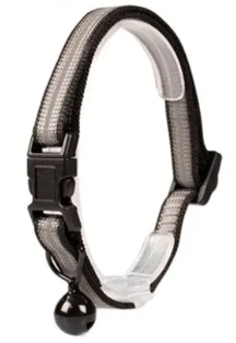 Katthalsband med reflex Grå