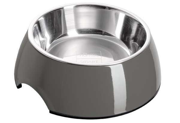 Kattmatskål 2 i 1 Mörkgrå