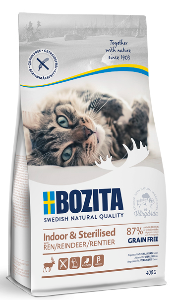 Bozita Indoor & Sterilised Grain free Reindeer 10 kg