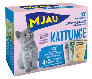 Mjau mix gele för kattunge 12 x 85 gram