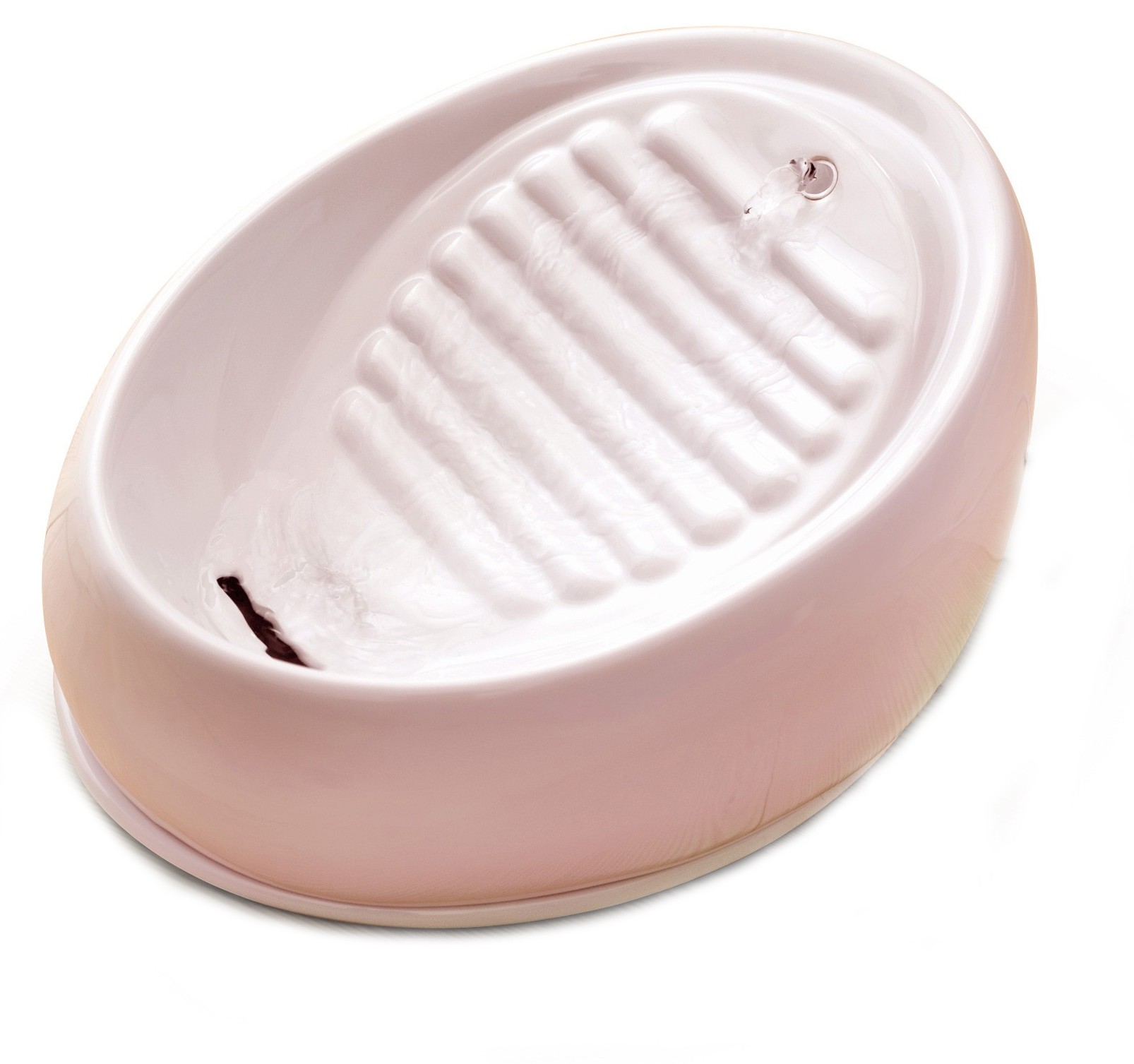 Lucky-Kitty keramik vattenfontän pastellrosa