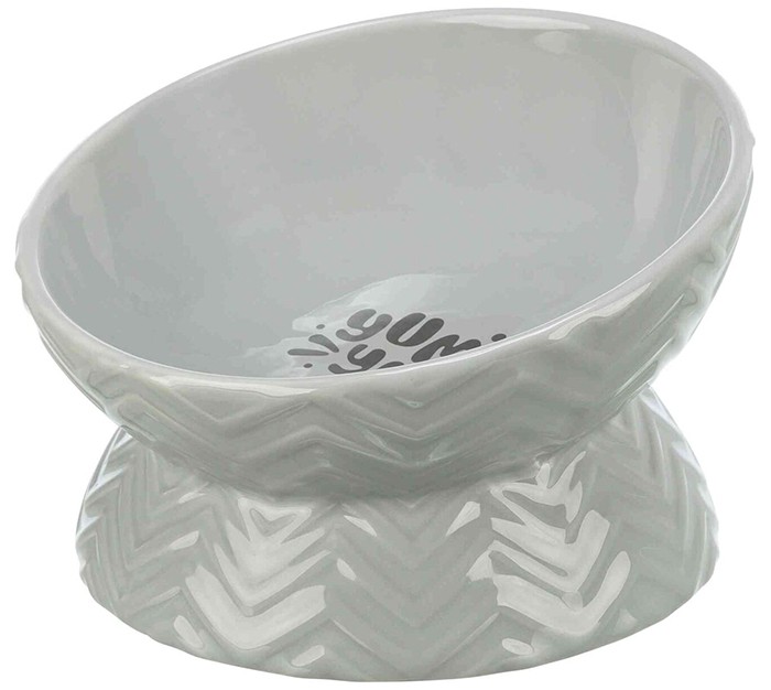 Kattmatskål ergonomisk Grey XL YUM